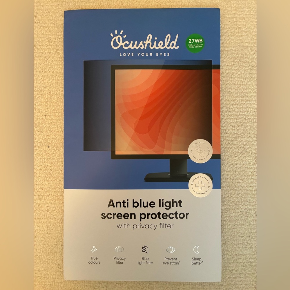 27 inch Monitor Blue Light Screen Protector with Privacy Filter